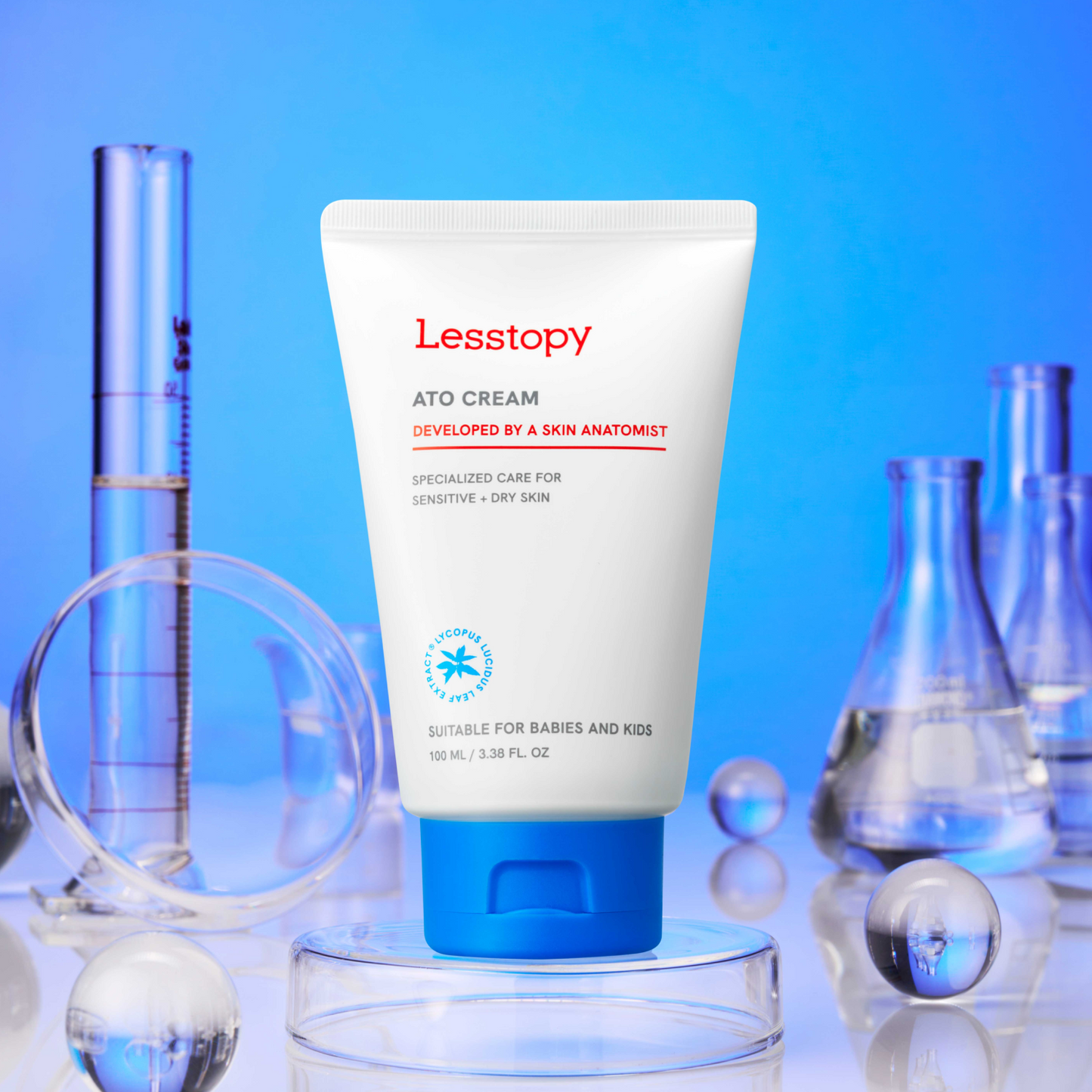 Lesstopy ATO Cream for Infants, Organic Sensitive Skin Moisturizer