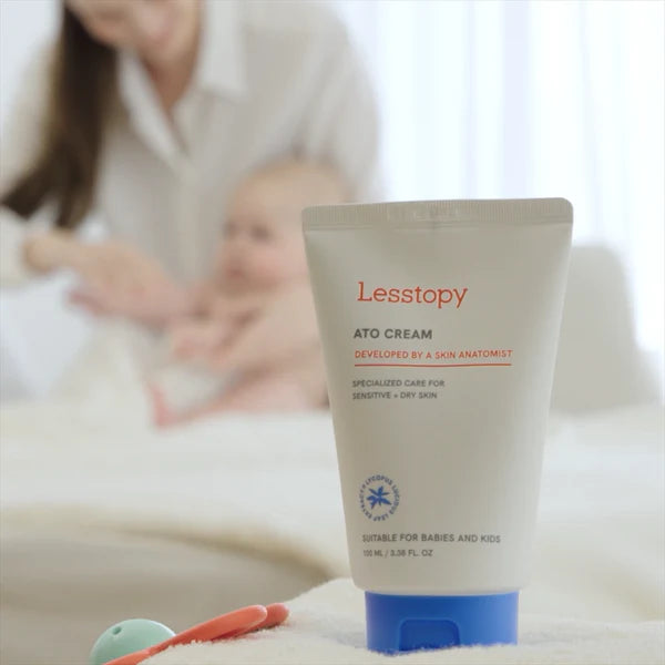 Lesstopy ATO Cream for Infants, Organic Sensitive Skin Moisturizer